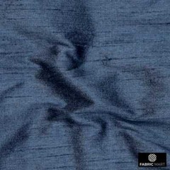 Midnight Blue Faux Silk Fabric By The Yard, 42 inches width Blue Silk Fabric