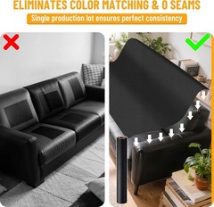 Black Grain Marine Vinyl Upholstery Faux Leather 54″x36″ – Waterproof
