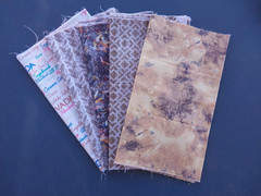5 Pieces – 5 Designs – 9″ X 42″ ea. – COTTON FABRIC – Washed