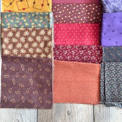 Fabric Scrap Bundle 1 Lb 10 oz Mixed Lot #6 Various Sizes and Prints As Photoed