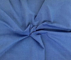 Cotton Blend Poplin Woven Fabric by the Yard French Blue 90GSM [Bedding, Scrubs]
