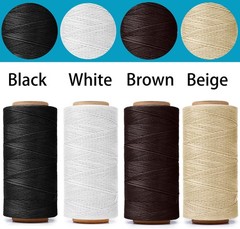 568 Yards 2 PCS 150D 0.8mm Waxed Thread for Leather Sewing, Leather Thread for H