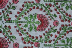 Hand Block Printed Fabric 100%Cotton 4 Yard NO TARRIF CHARGES 100%✅ ZK_133