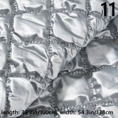 1M Wet Look Faux Leather Padded Fabric PU Quilted Cloth Puffer Coats Sewing