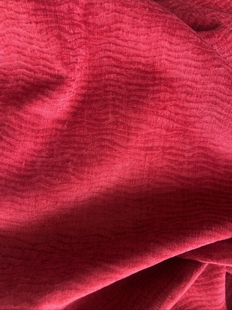 Upholstery Chenille Red Drapery home fabric the yard 56″ Wide