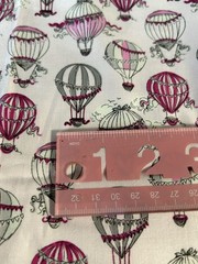 Ink & Arrow Pink Hot Air Balloon Fabric Gray Black Quilt Cotton 15″ x 44″ F66