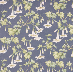 COLEFAX AND FOWLER CURTAIN FABRIC DESIGN Yvette 2 METRES NAVY BLUE 100% LINEN