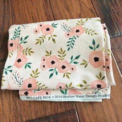 Brother Sister Design Studio Fabric Twill 1 yard x44″ Pink Floral Cottagecore