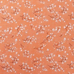 Threadart Cotton Quilting Fabric By The Yard – Vintage- Coral Flower