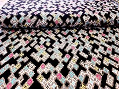 Sakura Floral Maze Cotton Fabric Kanvas Asian Theme By the Yard