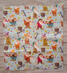 7 Dwarfs Disney Fabric 11″ X 10.5″ Sewing Crafting Piece New