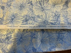 Benartex Pearl Frost 7960P 08 Powder Blue Frosty Pineneedles Cotton Fabric BTY
