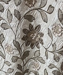 Brown Gold Ivory Floral Metallic Brocade Fabric 50” Width Sold By The Yard