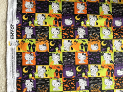 Hello Kitty Halloween Fabric JoAnn Exclusive 1/2 YD x 43” Mummy Bats Ghosts 2010