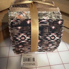 Jelly Roll 2.5 X 42” Brown Glitter Cotton Fabric Roll