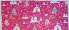 1 YD OOP~Cotton Haute Girls Toile Free Spirit Westminster Fibers Hot Pink+Multi