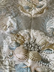 “Seaworthy” Fabric 58″X 140″ Covington Covegard (coastal Seashells)