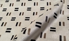 2YD KIRKBY K5219/01 Hammersmith Monochrome 100% Viscose Pile Geo Velvet Fabric