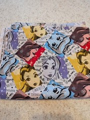 Disney Princess Watercolor Patch fabric 1 7/8 yd X 41″ wide Used