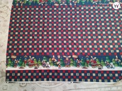1998 DAISY KINGDOM NORTHWOODS DOUBLE BORDER HOLIDAY FABRIC 11+YDS X 44″ WIDE