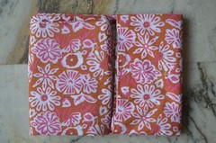 NO TARRIF CHARGES 100% ✅ ZK-24 Rajasthan Hand Print 2.5 Yard 100% Cotton Fabric*