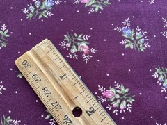 Fabric Cotton Little Pink Rose Purple Flower 44”x 43” 82