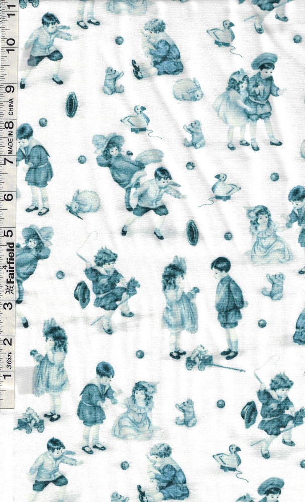 Blue Precious Memories Children by Quilting Treasures bty