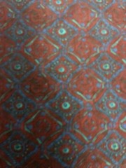 Remnant Fabric – 58″ x 14″ – Maroon Blue Print #F