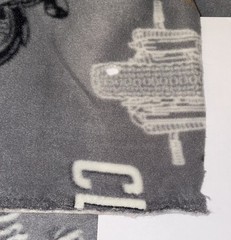 Fleece Fabric – Motorcycles on Gray background – 3 yards x 60″ – single piece