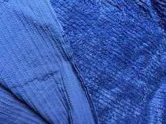 Chenille Fabric Cotton Bright Royal Blue 36” X 60”