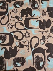 Emma &Mila Baby Mine Grey Animals Fabric, Mother Baby Animal Theme