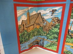 LINCOLN TEX. Country 4 Pillow Quilt Panels ROLLING STORE AIRPLANES RIDES NEW