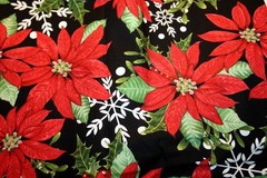 WINTER LODGE POINSETTIAS FROM STUDIO E – 100% COTTON FABRIC
