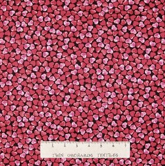 Valentine’s Day Fabric – Kiss & Tell Red Pink Heart Toss – Benartex Kanvas YARD