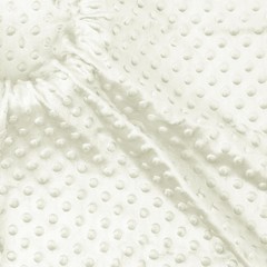 Homiest Minky Dot Fabric by The Yard, 1 Yard x 60 Inch Wide 1 White