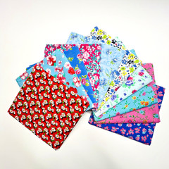 Cotton Floral Fabric Quilt Bundle # 29 / 1 Yard of Each Color / 10 yards for $15