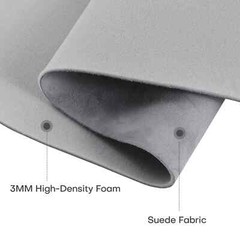 Car Ceiling Fabric Replacement – Pure Gray Headliner with Foam Backing 24Sqft