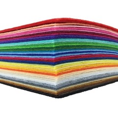 flic-flac 16PCS 8 x 12 inches (20 x 30cm) Assorted Color Felt Fabric Sheets P…