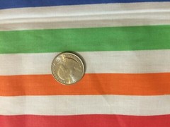 Cotton Stripes Multi-Color Red Orange Blue Green Striped Fabric Print 44″Wx 25″