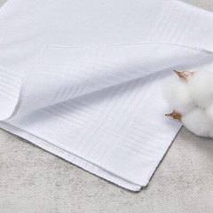 Men White Handkerchiefs 45cm 100% Cotton Hanky Hankies – 1p 2p 10p 40p 100p 200p