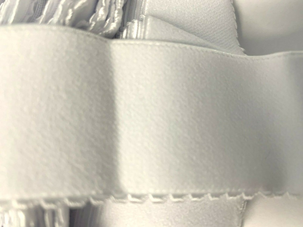 NEW 40MM WHITE WOVEN FOUNDATION ELASTIC WITH SHINY SCALLOP EDGE