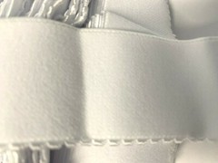 NEW 40MM WHITE WOVEN FOUNDATION ELASTIC WITH SHINY SCALLOP EDGE