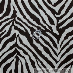 BonEful Fabric FQ Cotton Decor Brown Cream Off White Zebra Skin Wild Animal Mask