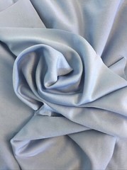 Vintage Silky Blue Grey Synthetic Fabric NWT 1 3/4 Yards 45”