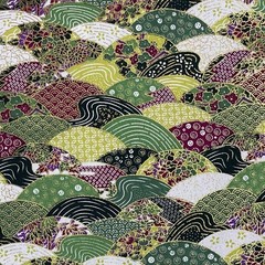 Versatile 58 Inch Cotton Fabric, Floral Print with Iridescent Accents for DIY