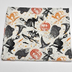Fabric Lot/6 -(2) Mixed Yards & (4) Fat Quarters 100% Cotton Halloween AC/DC+