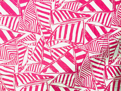 Lilly Pulitzer Capri Pink Yacht Sea Sailboat Slub Cotton Fabric – 36 ‘ x 60’
