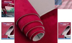 Crease-Free Red Suede Headliner Fabric 96″ L x 60″ W – Hassle-Free Installation
