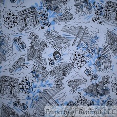 BonEful Fabric FQ Cotton Quilt White Red Polka Dot French Poodle Girl Dog France