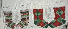 Vintage Spring Mills 2 Christmas Stocking Cut Sew Quilt Fabric Panel 4640